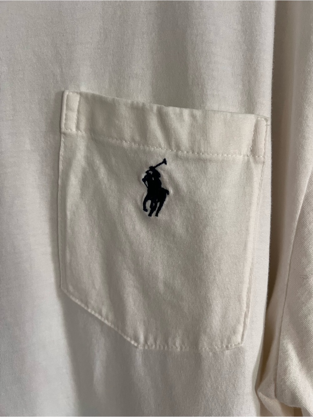 Polo Ralph Lauren Men’s Long Sleeve Pocket Logo Long Sleeve Tee in White size XL - Picture 6 of 11